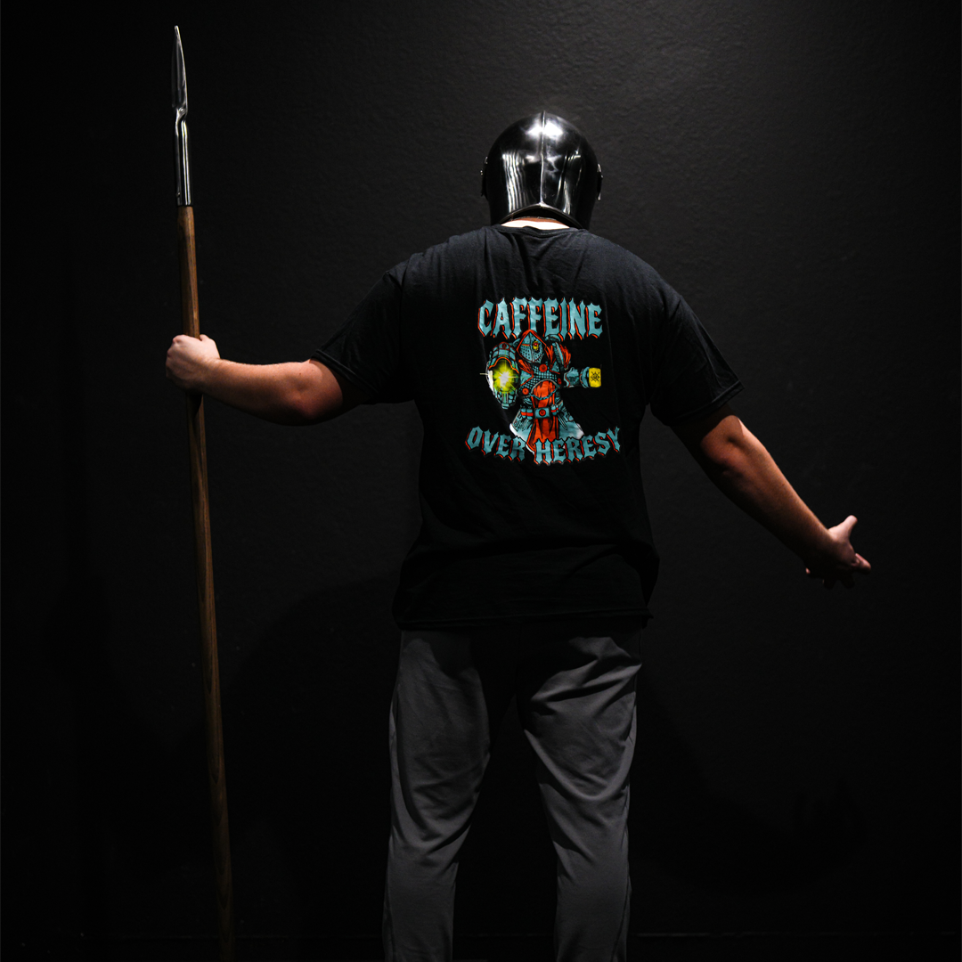 CAFFEINE OVER HERESY TEE
