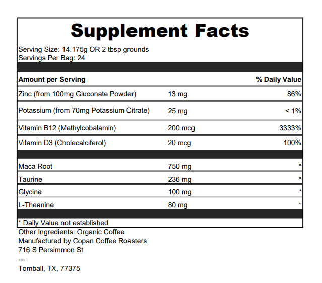 Supplement info, facts, no proprietary blends